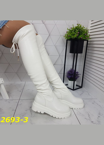 Ботфорти чоботи панчохи на білі спортивні демісезон (25,5 см) sp-2693-3 No Brand (292712945)