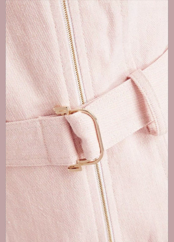 Стильний рожевий комбінезон Sandro Paris Delphie комбінезон-брюки лососевий вечірній, джинсовий, кежуал, повсякденний, діловий, спортивний, коктейльний, святковий льон, джинс, трикотаж