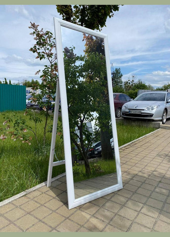 Дзеркало в повний зріст на підлогу в класичній рамі кольору бланко на ніжці 180 х 60 см No Brand (333823265)