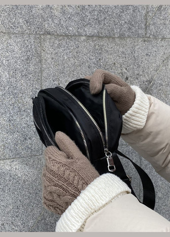 Женская сумка кросс-боди 8809 на ремешке на три отдела черная No Brand (290704948)