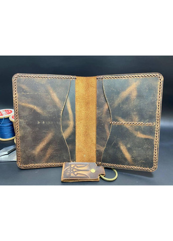 Портмоне для документов с гербом из натуральной кожи. Обложка для паспорта. Докхолдер Коричневый цвет No Brand (356508790)