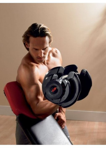 Регульована гантель з швидкою зміною ваги на підставці 16 рівнів 40 кг 1 шт (2104618927) No Brand (372639279)