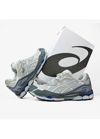 Серые демисезонные кроссовки мужские и женские asics gel nyc gravel | асикс гель-нюк серые No Brand