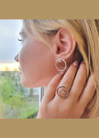 Срібний перстень з одним каменем Сонячна Система No Brand (333705709)