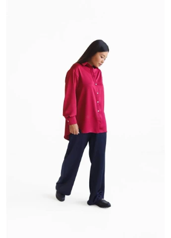 Сорочка oversize з атлас-сатину — ЗАМІРИ В ОПИСІ DK/DL Мода без кордонів (379407907)