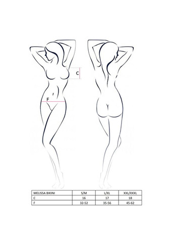 Черный демисезонный комплект белья melissa bikini xxl/xxxl, black, лиф со шнуровкой и трусики-стринги Passion