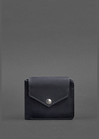 Шкіряне портмоне 4.2 на кнопці синє Crazy Horse (A-026112) BlankNote (328444849)