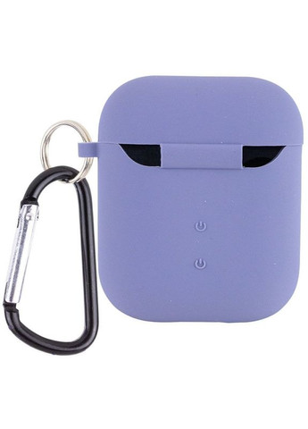 Силіконовий футляр з мікрофіброю для навушників Airpods 1/2 Лавандовий Epik (372164321)