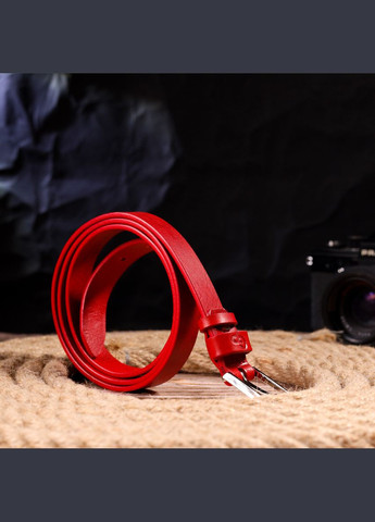 Привабливий жіночий ремінь із натуральної шкіри 21445 Червоний Grande Pelle (299258666)