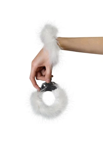 Наручники металлические с белой отделкой Handcuffs White Adrien Lastic (399347055)