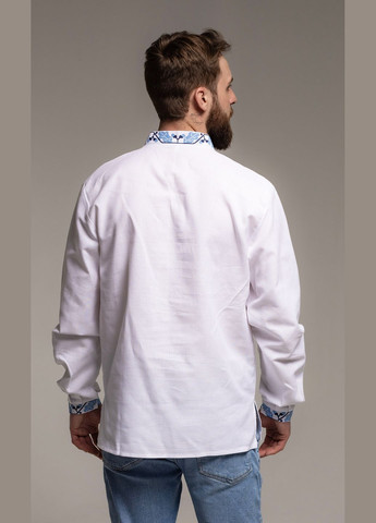 Біла вишиванка чоловіча vishivano4ka 348-2 пряма бавовна (305834697)