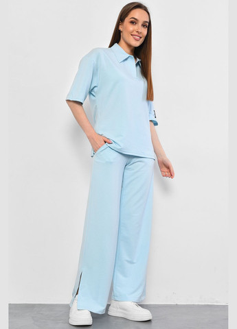 Спортивний костюм жіночий блакитного кольору Let's Shop (292251739)