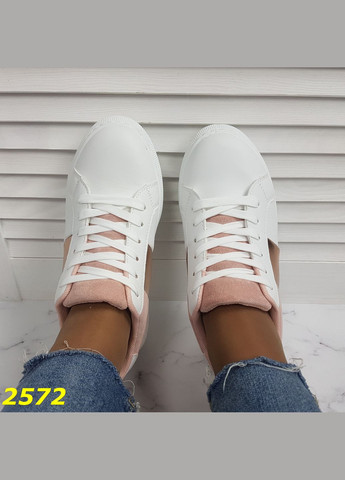 Кросівки крипери на високій масивній платформі білі з пудрою (25 см) sp-2572 No Brand (289728551)