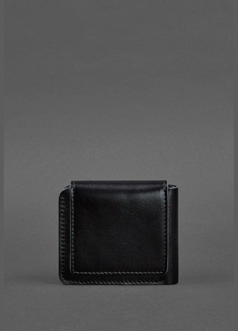 Шкіряне портмоне 4.2 на кнопці чорне (A-026109) BlankNote (328444811)