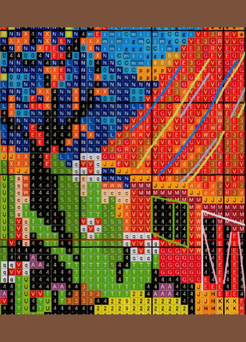 Набор для вышивания по нанесённой на канву схеме "Color House". AIDA 16CT printed 35*19 см Joy Sunday (313613504)