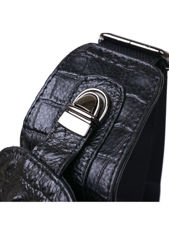 Молодежная кожаная мужская сумка через плечо Vintage с карманами черная (sku_20671) No Brand (328922249)