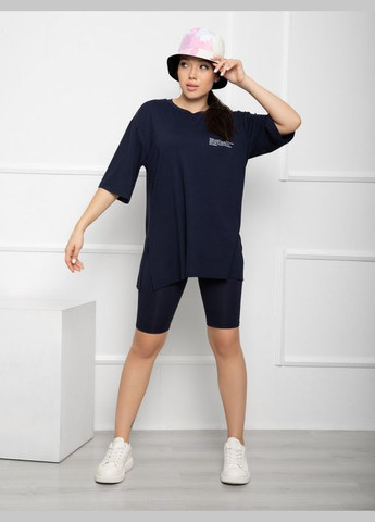 Футболка 12640 синяя ISSA PLUS - (259525773)