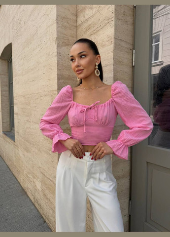 Розовая женская розовая блузка No Brand