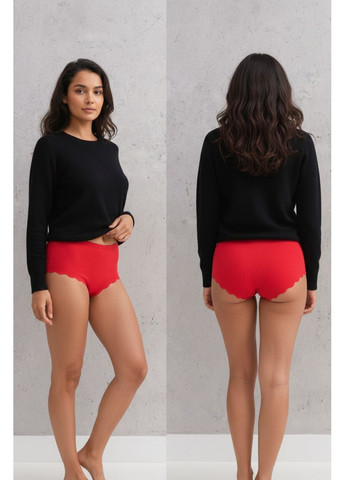 Набір 4 шт бавовняні трусики сліпи в рубчик з безшовними краями мікс кольорів UOKIN (373426198)