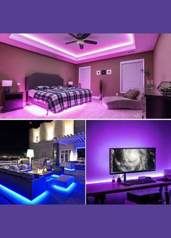 Светодиодная лента 2м SMD 5050 RGB LED IP65 с пультом и блоком питания USB No Brand (327875116)