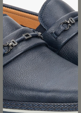 Синие лоферы, цвет синий Estro