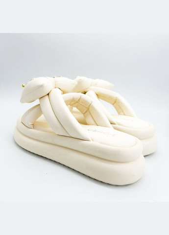 Бежевые шлепанцы (р) экокожа 0-1-1-186854 Lonza