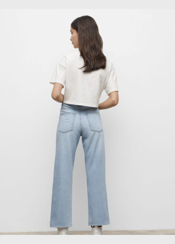 Белые джинсы маломерные з розрізом анкл Mango - (316629155)