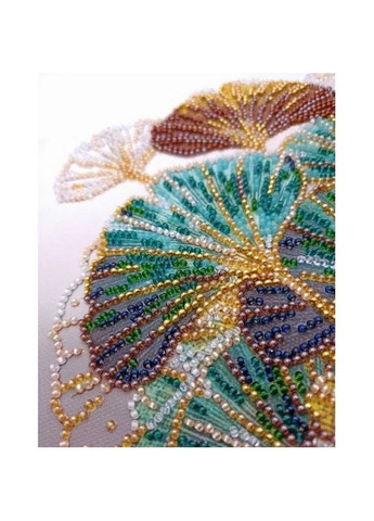 Набор-миди для вышивания бисером «Изумрудная ветвь» AMB-088 на натуральном холсте Abris Art (316266978)