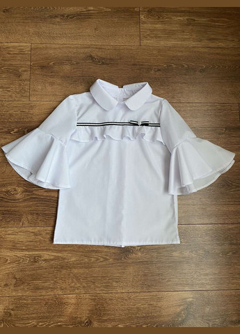 Белая блузка No Brand демисезонная