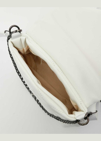 Женская стеганая клатч сумка с ремешком и цепочкой «Шейла» белого цвета WeLassie (298569224)