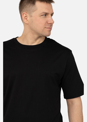 Чорна футболка з коротким рукавом чоловіча колір чорний cb-00267760 Yuki