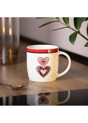 Чашка керамічна I love you 400 мл, білий RX-N240147W Liling Rongxiang Ceramic (360977577)