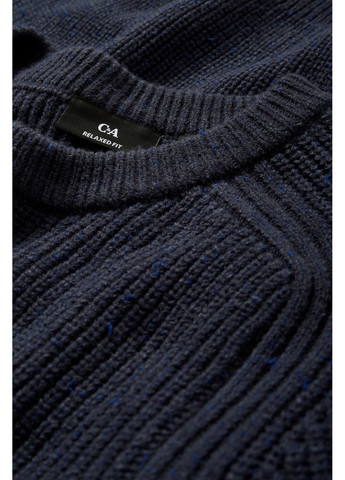 Темно-синій демісезонний в'язаний светр C&A