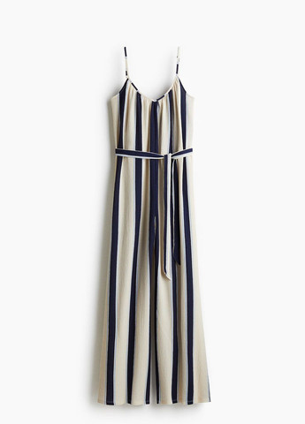 Комбинезон H&M полоска кремовый кэжуал