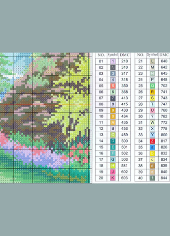 Набір для вишивання хрестиком за нанесеною на канву схемою "Bridge River". AIDA 14CT printed, 41*54 см Joy Sunday (313614194)