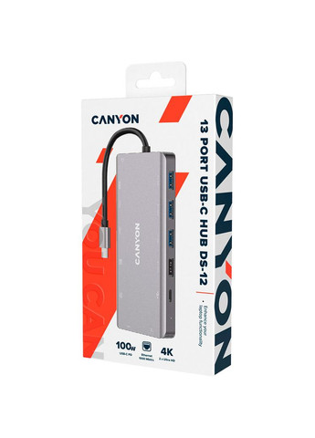 Док-станция 13 в 1 USB-C Dark Gray (CNS-TDS12) Canyon (323099573)