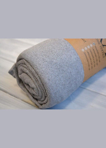 Простирадло 180х200+25см махрове на резинці Темно-сіре Kayra (318382334)