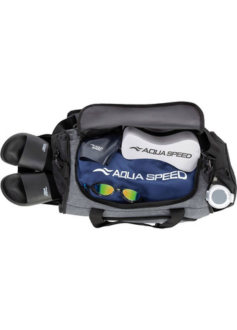 Cумка Duffel bag L 60151 Сірий, Чорний 55x26x30см Aqua Speed (333962018)