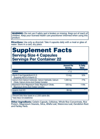 Комплекс мінералів Calcium & Magnesium Amino Acid - 90 caps Solaray (300709455)