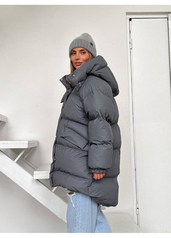 Серый зимний Пуховик milirud