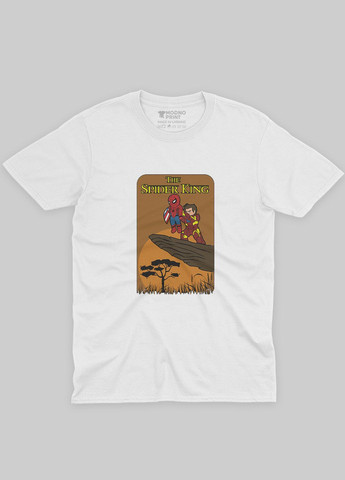 Белая демисезонная футболка для мальчика с принтом супергероя - человек-паук (ts001-1-whi-006-014-060-b) Modno