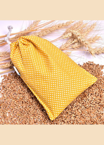 Подушка с пшеницей 15x23 см, TM экопродукт для согревания и релаксации горошек желтый IDEIA (275870557)
