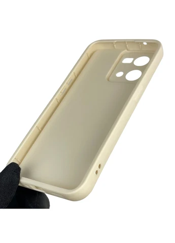 Чехол силиконовый Soft Touch с 3D принтом женским для Reno 7 молочный (Полная защита камеры) Oppo (373670937)