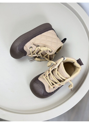 Бежевые повседневные осенние ботинки осенние детские бежевые 1617 No Brand