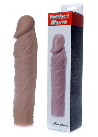 Насадка презерватив подовжує Perfect Sleeve Mulatto подовжує до 4 см BOSS of TOYS (291443850)