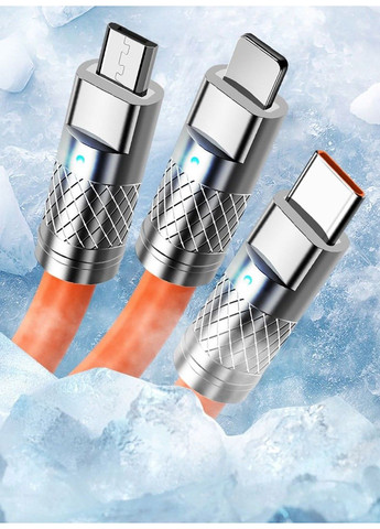 Кабель універсальний для заряджання 3 в 1, швидка зарядка, передача даних microUSB, Type-C, Lightning YXF23571 No Brand (304971279)