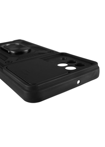 Чохол для Galaxy A22 SM-A225F броньований з кільцем-тримачем підставкою зі шторкою на камеру на самсунг а22 4г чорний rg1 Samsung (366021071)