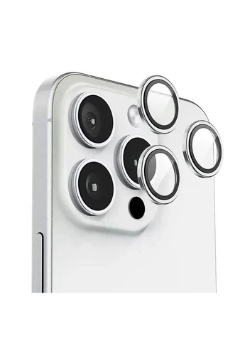 Захисне скло на камеру BlueO для Apple iPhone 16 Pro/16 Pro Max/15 Pro/15 Pro Max закалене 6,3" сріблясте No Brand (402448915)