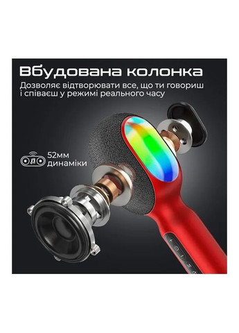 Микрофон (vocalmic.red) Promate VocalMic Bluetooth 2 x AUX LED Red (356149315)