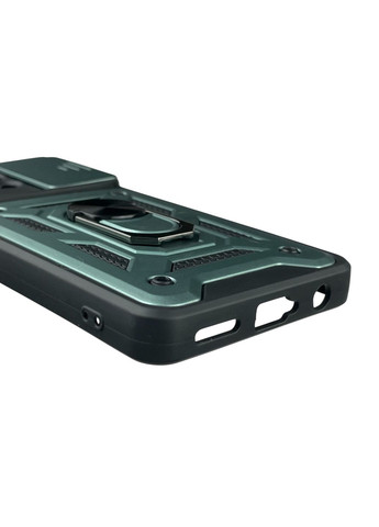 Чохол для Hot 40 броньований з кільцем-тримачем підставкою зі шторкою на інфінікс хот 40 зелений rg1 Infinix (366387900)